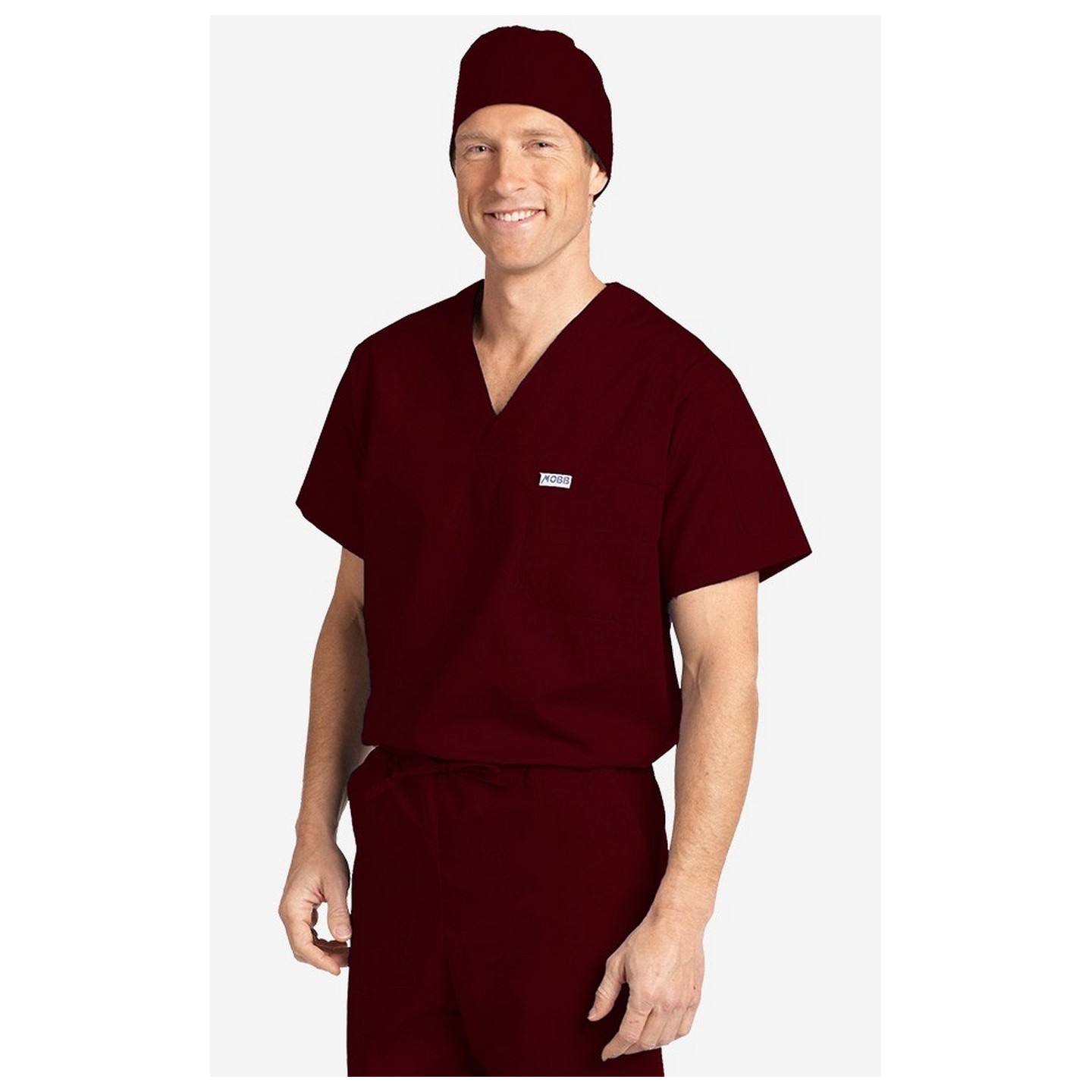 MOBB unisexe à encolure en V Scrub Top (La vue de l'Homme) - Burgundy (BU)
