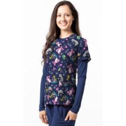 *VENTE FINALE 1434NV - Haut à imprimé Spill The Tea- Tissu doux et extensible Zinnia par Greentown