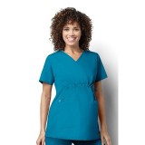 145 WonderWORK Maternity Mock Wrap Scrub Tops