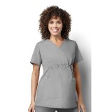 145 WonderWORK Maternity Mock Wrap Scrub Tops