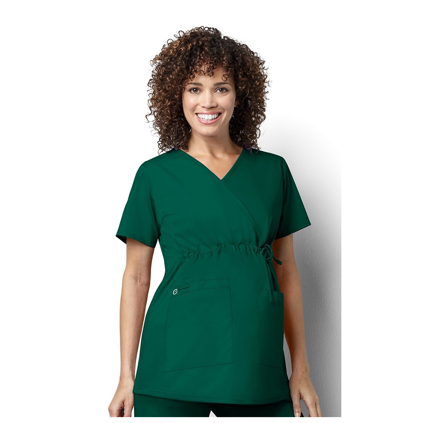 145 WonderWORK Maternity Mock Wrap Scrub Tops
