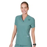 T8010 The DeeDee - Ridiculously Soft Mentality by MOBB - V-neck Top With Three Pockets