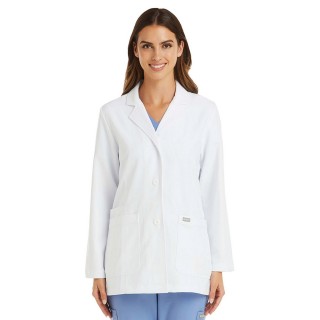 5073 Maevn Momentum Women's Notched Collar Lab Coat