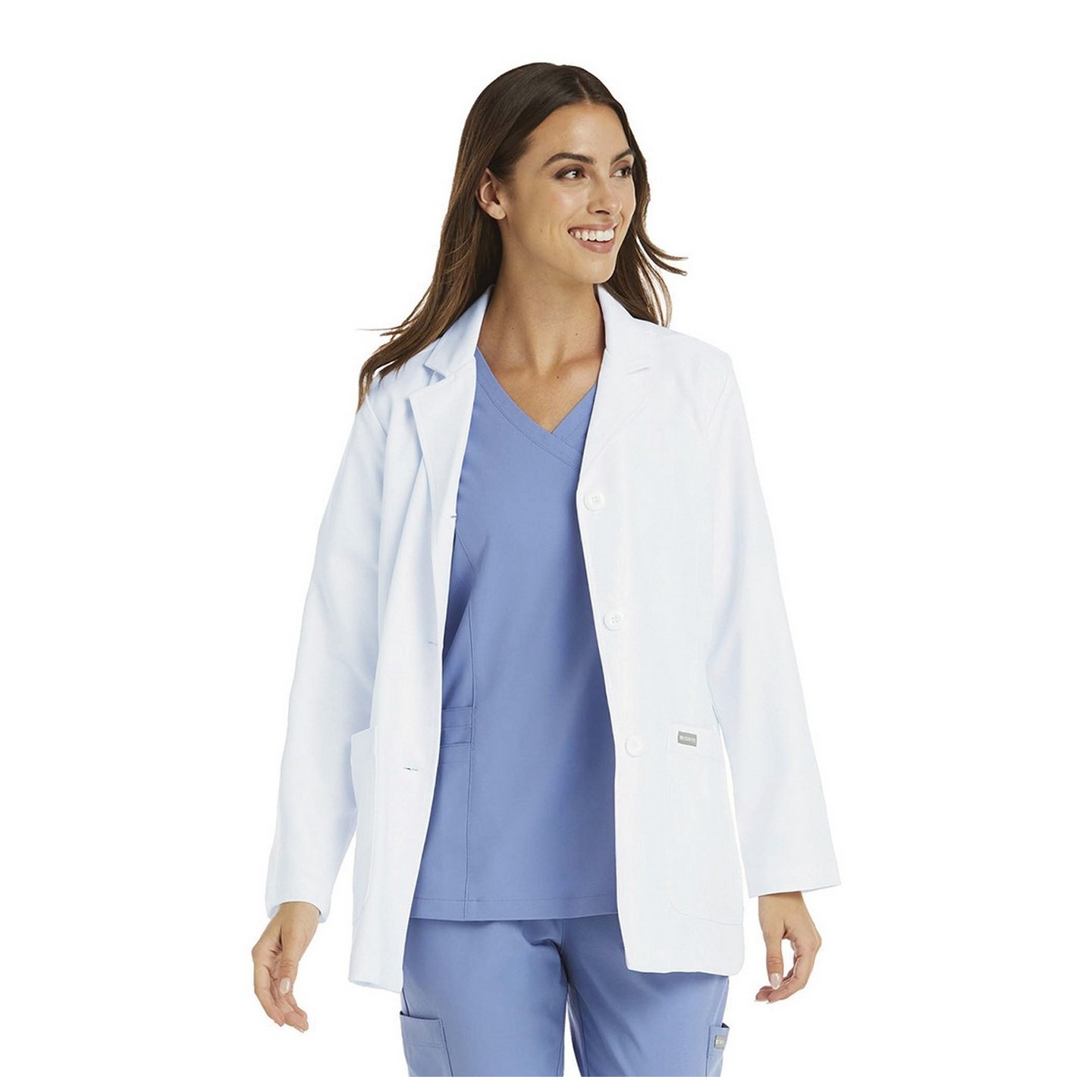 5073 Maevn Momentum Women's Notched Collar Lab Coat