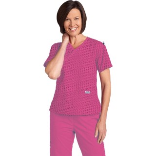 *VENTE FINALE DUSTY ROSE POLKA DOT323T Haut croissant par MOBB