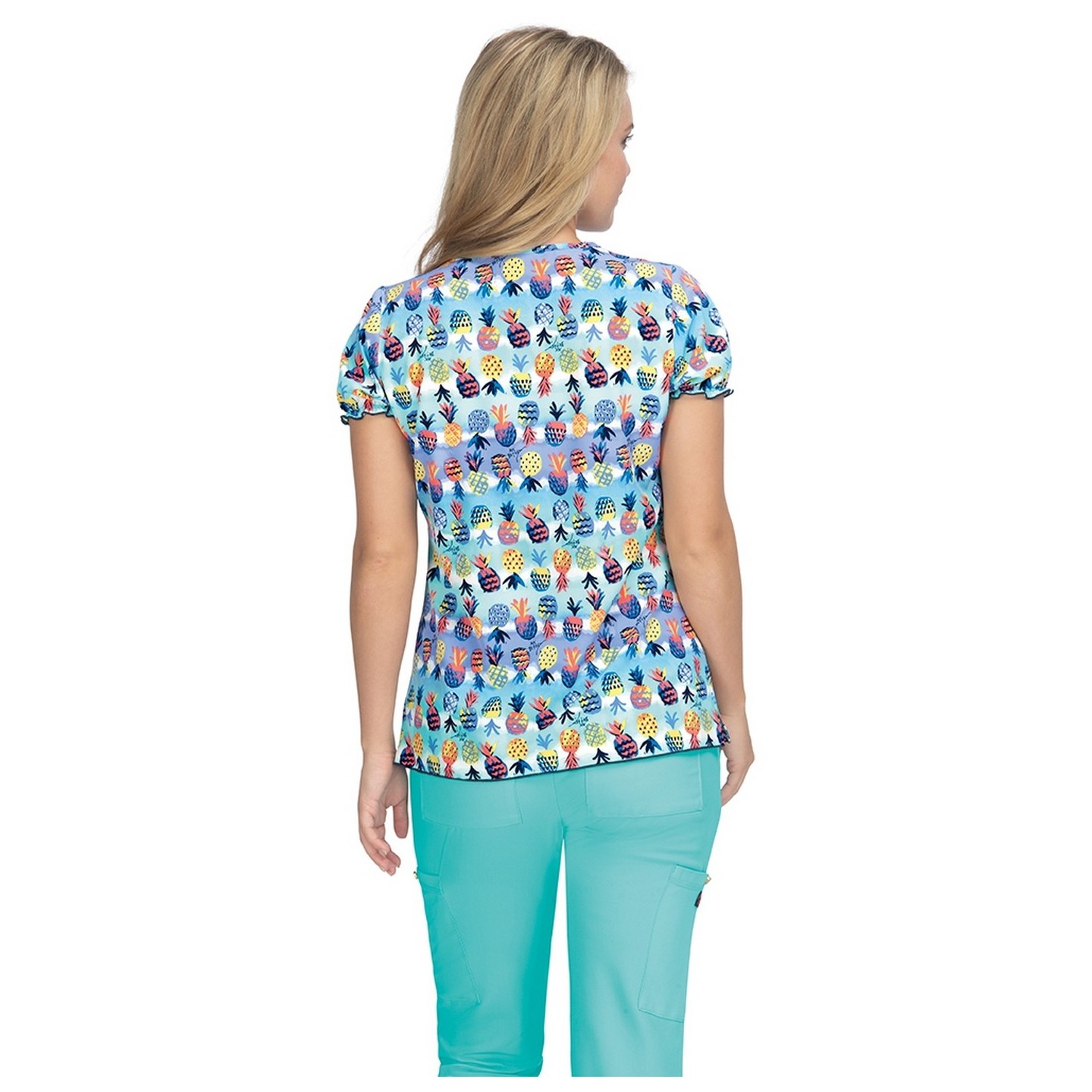 B123PR Betsey Johnson par Koi Haut 'Blossom' à encolure en Y Imprimé - Pineapple Paradise