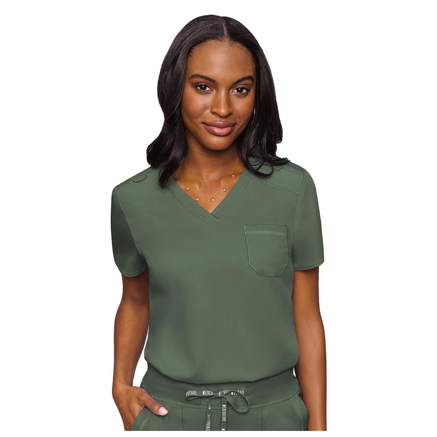 7448 Med Couture Touch Chest Pocket Top