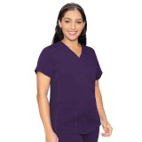 7459 Med Couture Performance Touch V-NECK SHIRTTAIL TOP