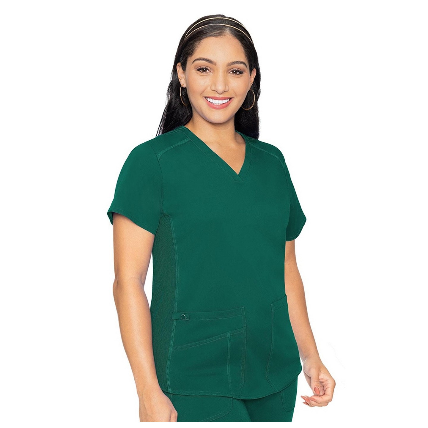 7459 Med Couture Performance Touch V-NECK SHIRTTAIL TOP