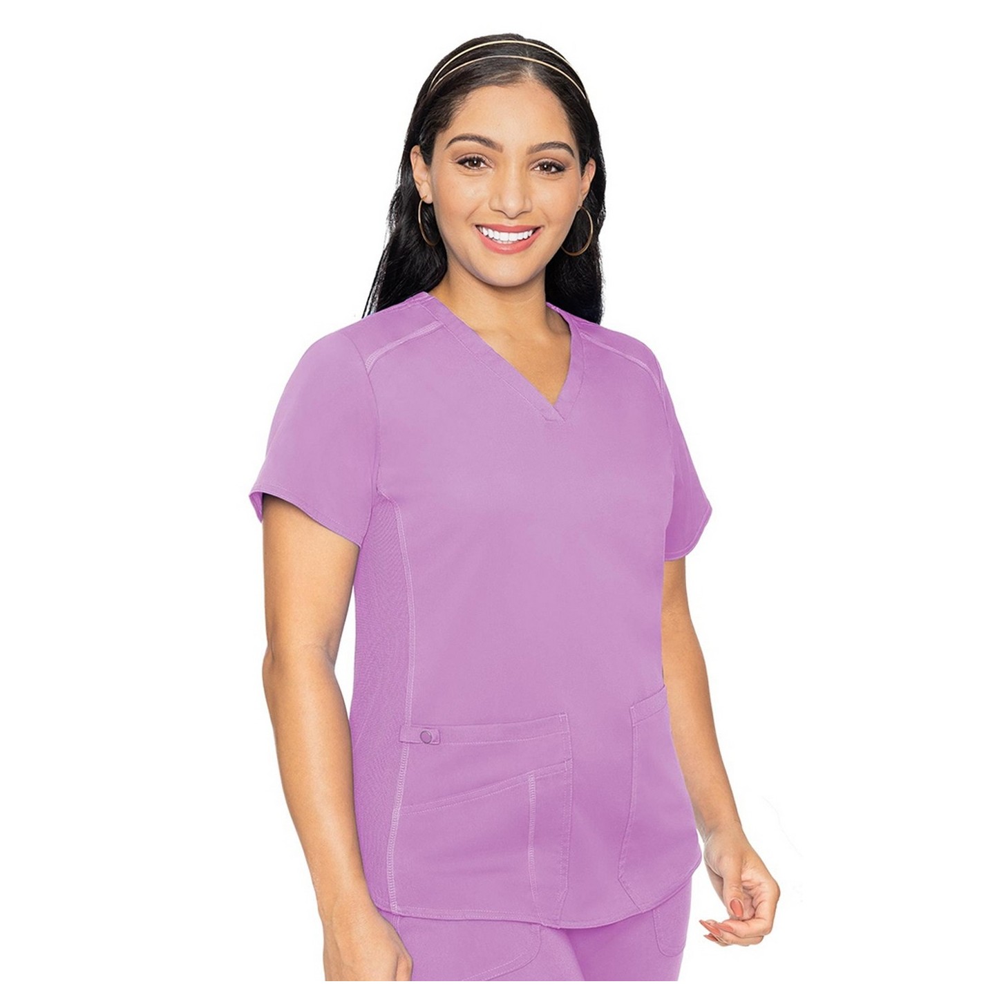 7459 Med Couture Performance Touch V-NECK SHIRTTAIL TOP