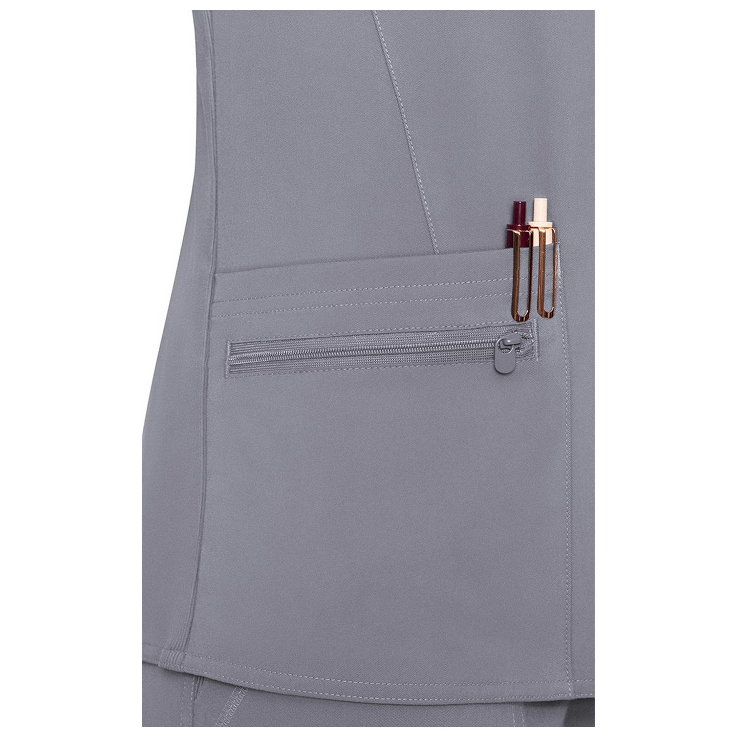 7468 Med Couture Touch V-neck Knit Back Top