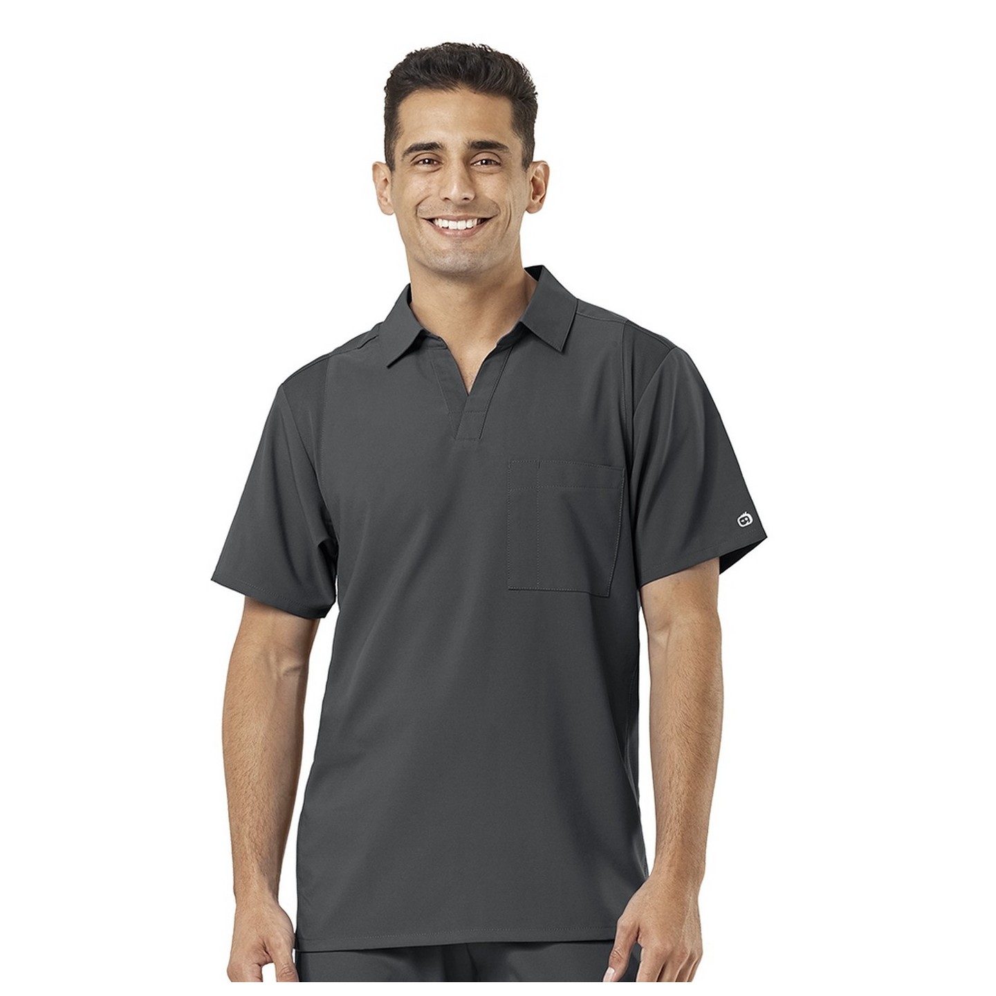 6055 W123 by WonderWink Men's Collar Top