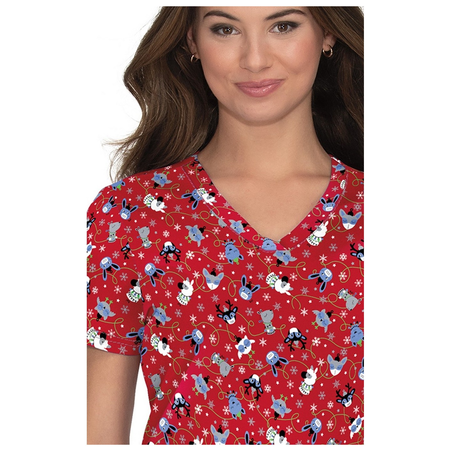 384PR koi Basics Leslie Top - Christmas Llama