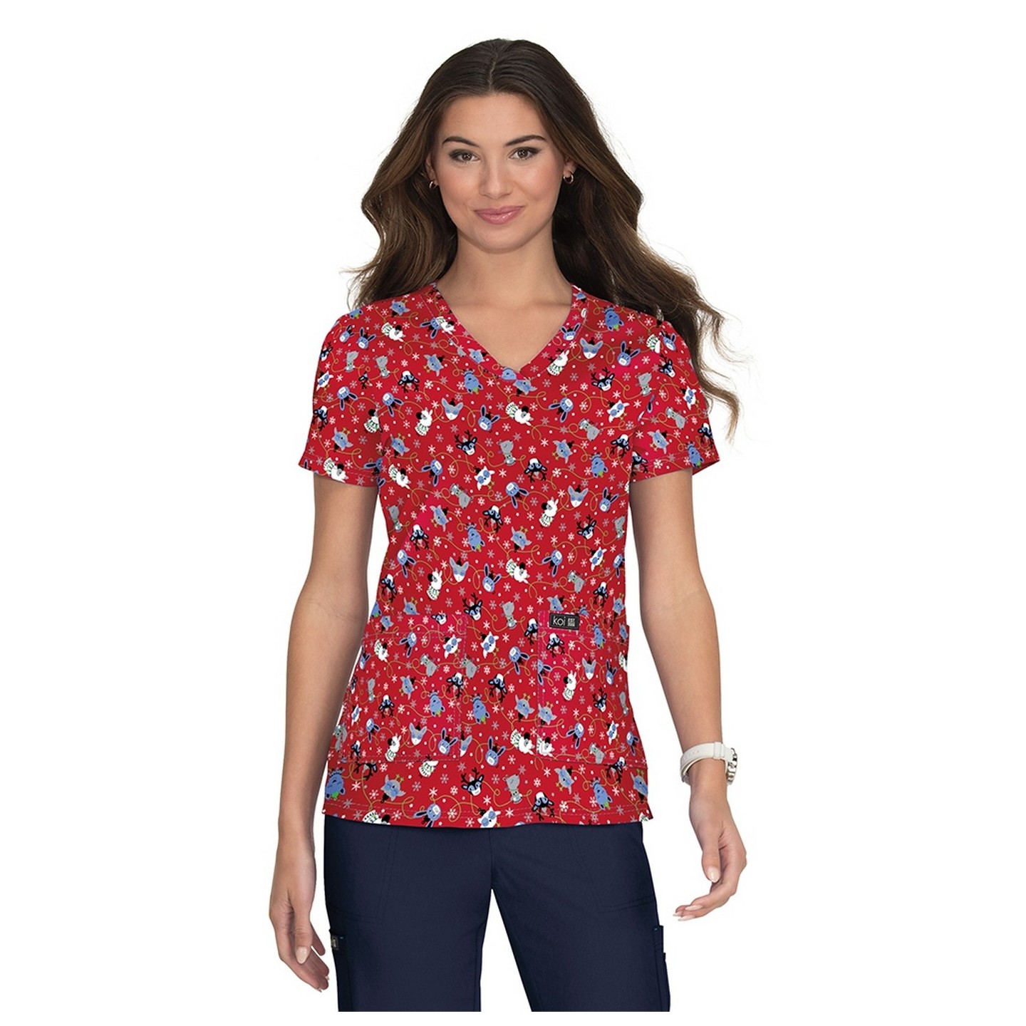 384PR koi Basics Leslie Top - Christmas Llama