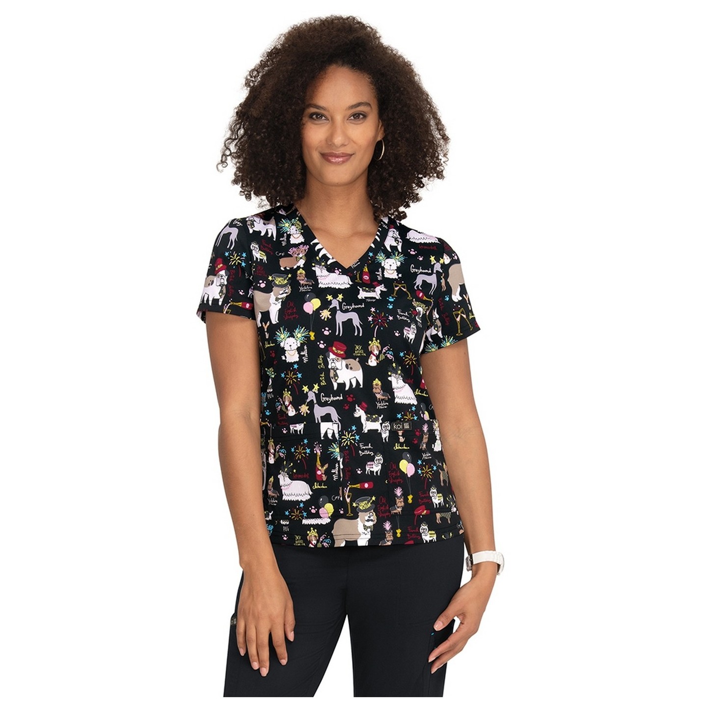 384PR koi Basics Leslie Print Top - Fancy Party