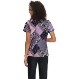 1055PR koi Stretch Luisa Print Top - Meadow Patchwork