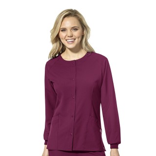 8155 W123 by WonderWink - Women's Crew Neck Warm Up Jacket