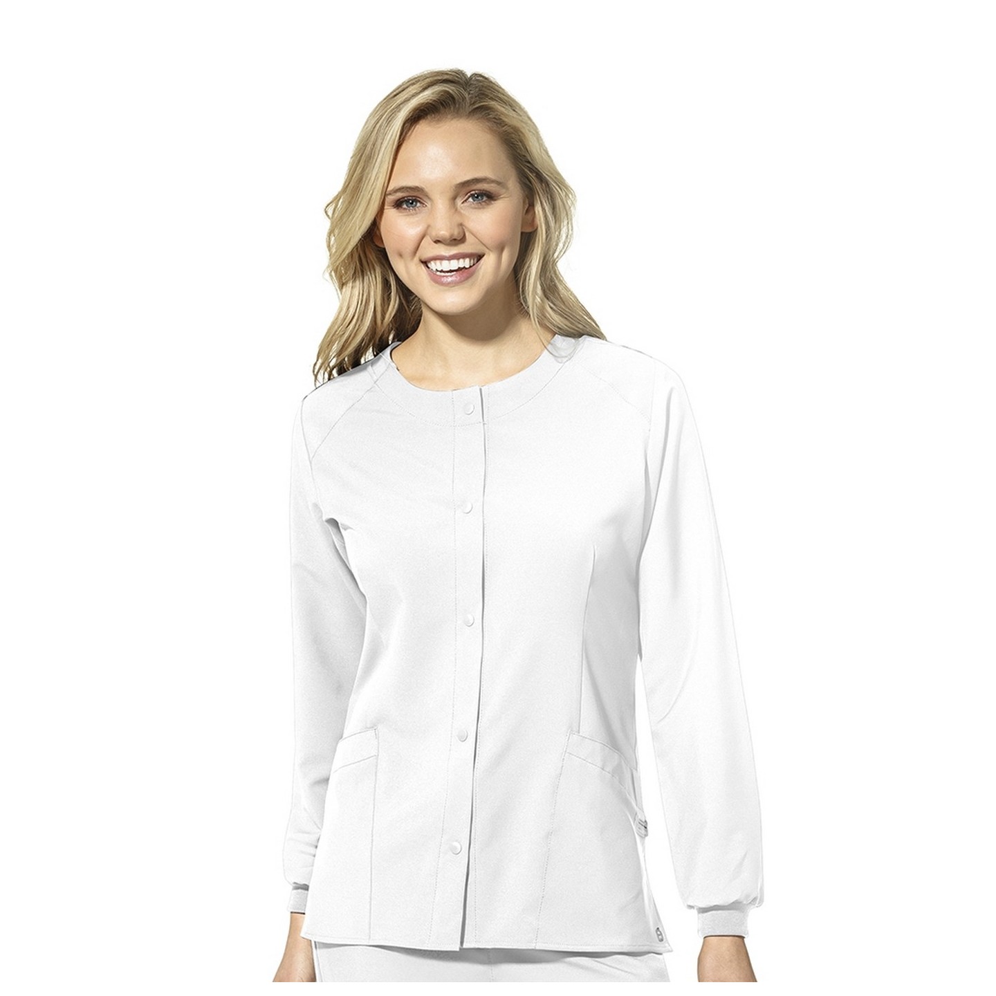 8155 W123 by WonderWink - Women's Crew Neck Warm Up Jacket