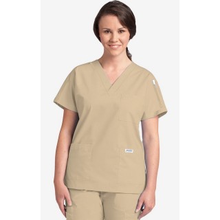MOBB Classic 3 Pocket Scrub Top - Khaki (KH)