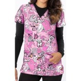 1500PK - Haut à imprimé CATS & DOGS STAYCATION - Tissu doux et extensible Zinnia par Greentown