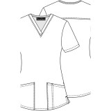 *FINAL SALE CK652 - Cherokee Prints V-Neck Knit Panel Top in Nacho Average Nurse