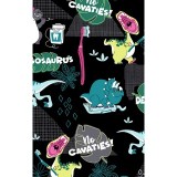 *FINAL SALE CK671 - Cherokee Prints V-Neck Knit Panel Top in I'm A Dentisaurus