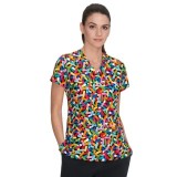 F100PR French Bull by Koi Modern Classic Lulu Print Top - Pills