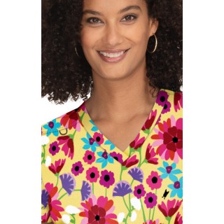 F100PR French Bull par Koi Haut Classique 'Lulu' Imprimé - Gerbera's Daisy