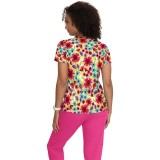 F100PR French Bull by Koi Modern Classic Lulu Print Top - Gerbera's Daisy
