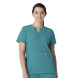 C12213 Carhartt Force Modern Fit Women's Notch Neck Tunic Scrub Top