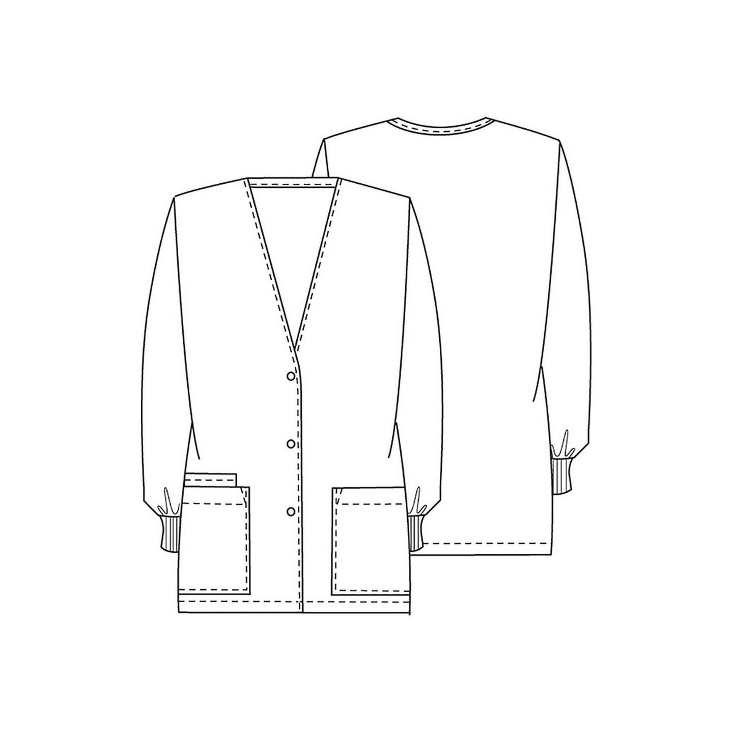 *FINAL SALE Cardigan Warm-Up Jacket - WW Originals - Cherokee Scrubs