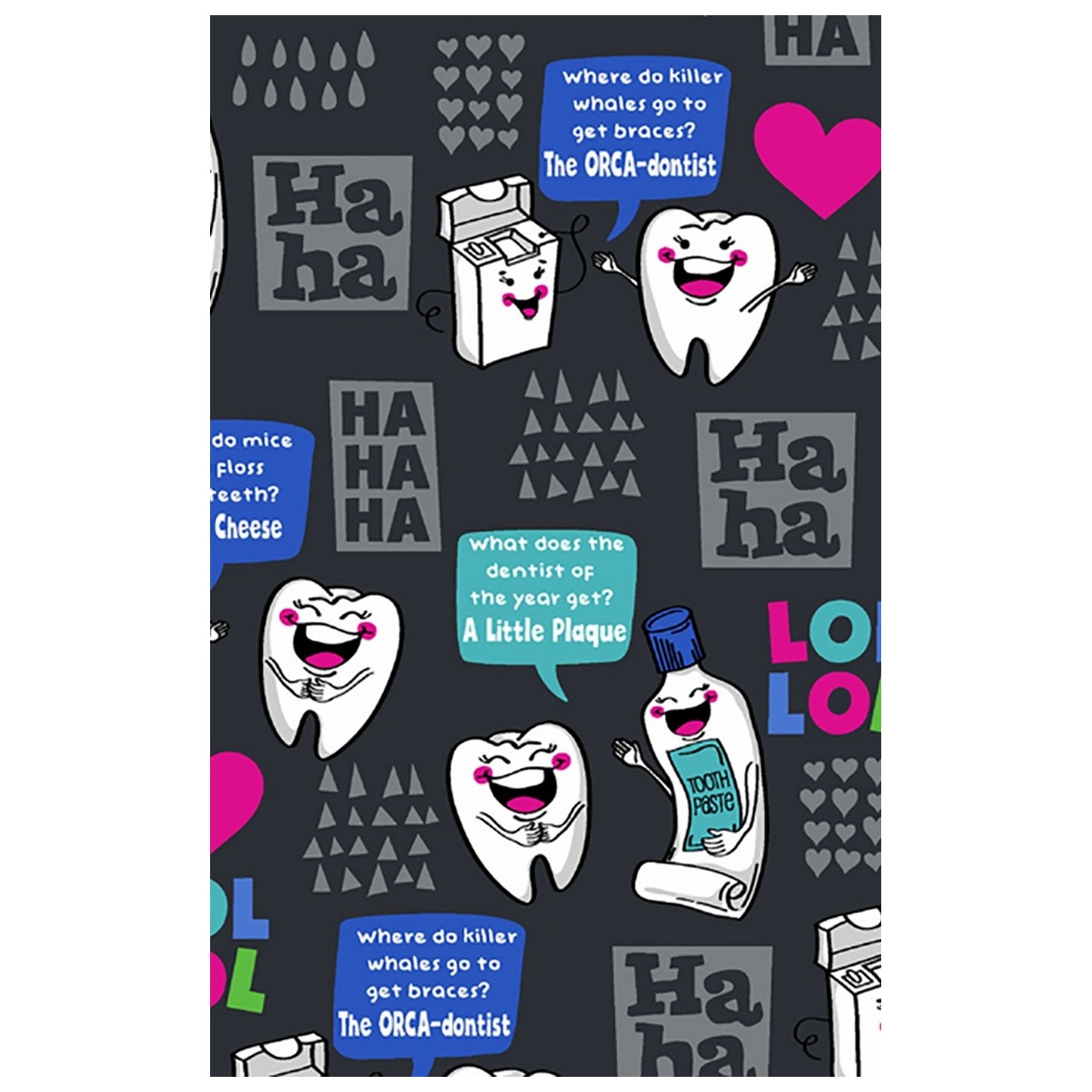 *FINAL SALE V-Neck Top in Have A Laugh - Dickies Prints - Bi-stretch