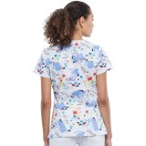 *FINAL SALE V-Neck Top in Be Eeyore - Cherokee Tooniforms