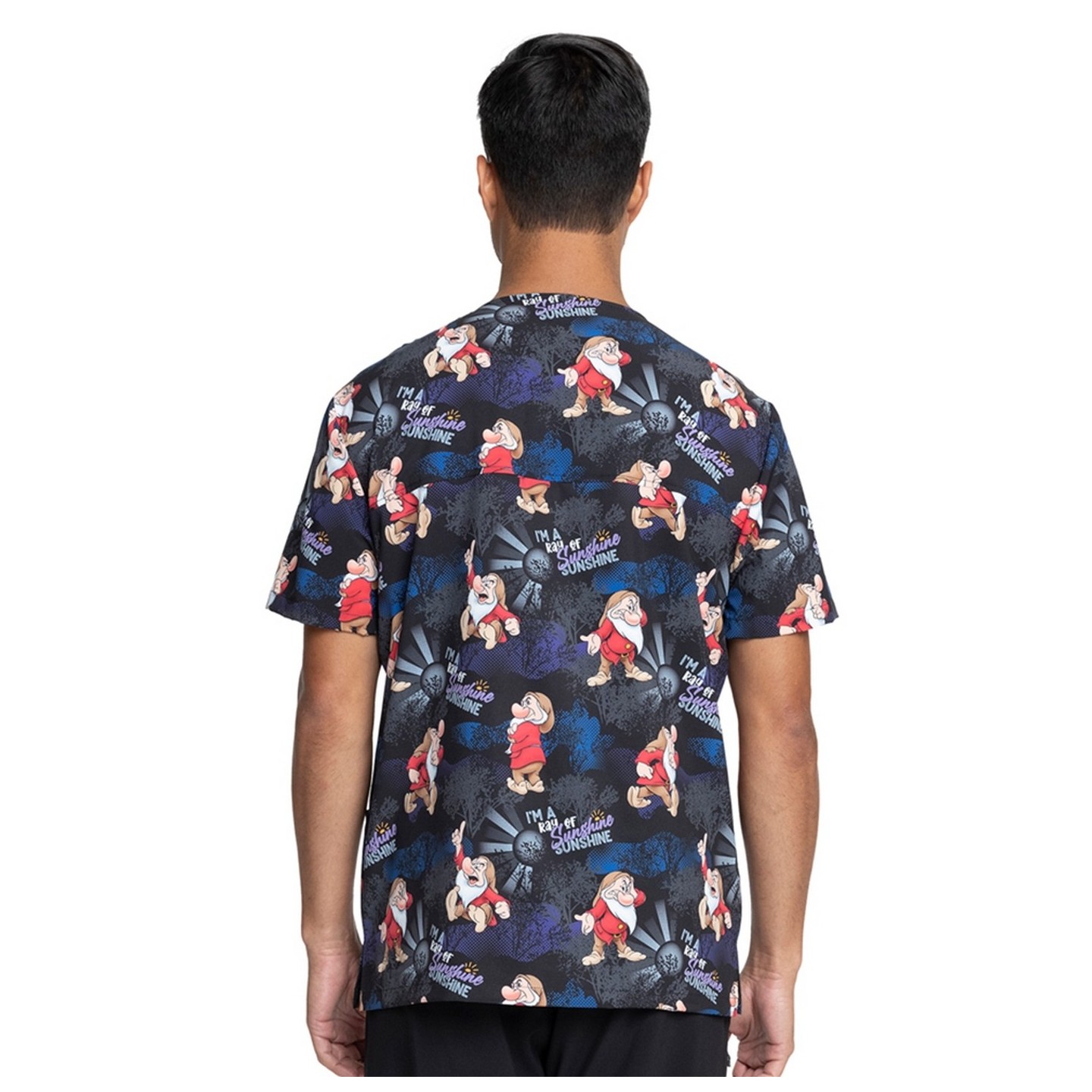 *FINAL SALE Unisex V-Neck Print Top in Ray Of Sunshine - Cherokee Tooniforms