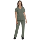 9560P Petite Rebecca HH Works Pantalon Scrub Cargo jambe droite à 6 poches avec cordon de serrage - Entrejambes: 29po et 1/2