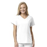 6755 W123 by Wonderwink Women's Y Neck Wrap Top