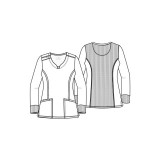 Long Sleeve Round Neck Top - Cherokee Infinity - Antimicrobial