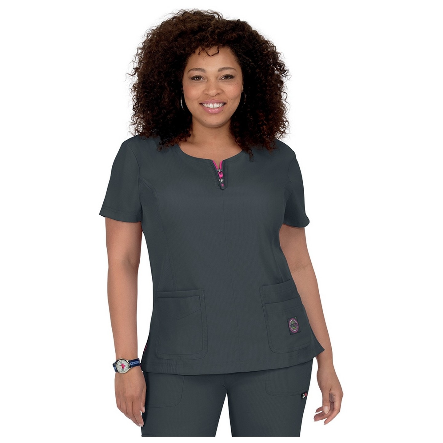 317 Koi Lite™ Scrubs Serenity Double Zipper Top