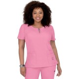 317 Koi Lite ™ Scrubs Serenity Double Zipper Top