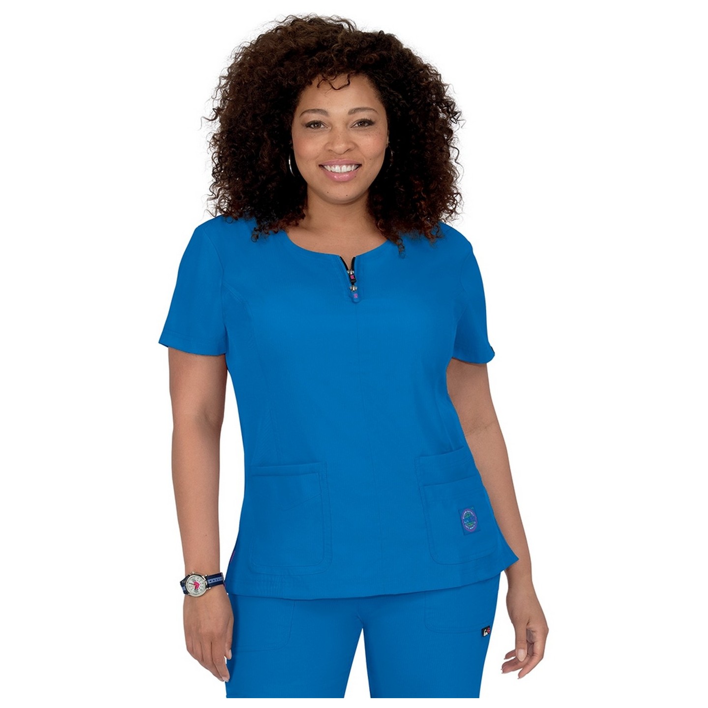 317 Koi Lite™ Scrubs Serenity Double Zipper Top