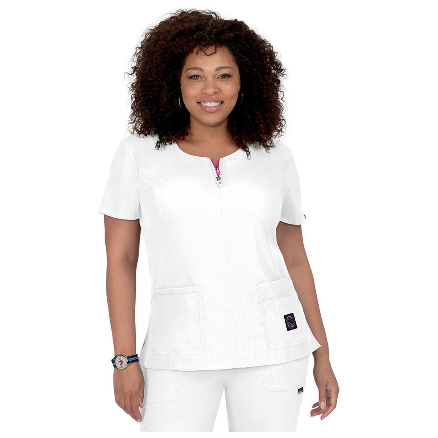 317 Koi Lite™ Scrubs Serenity Double Zipper Top