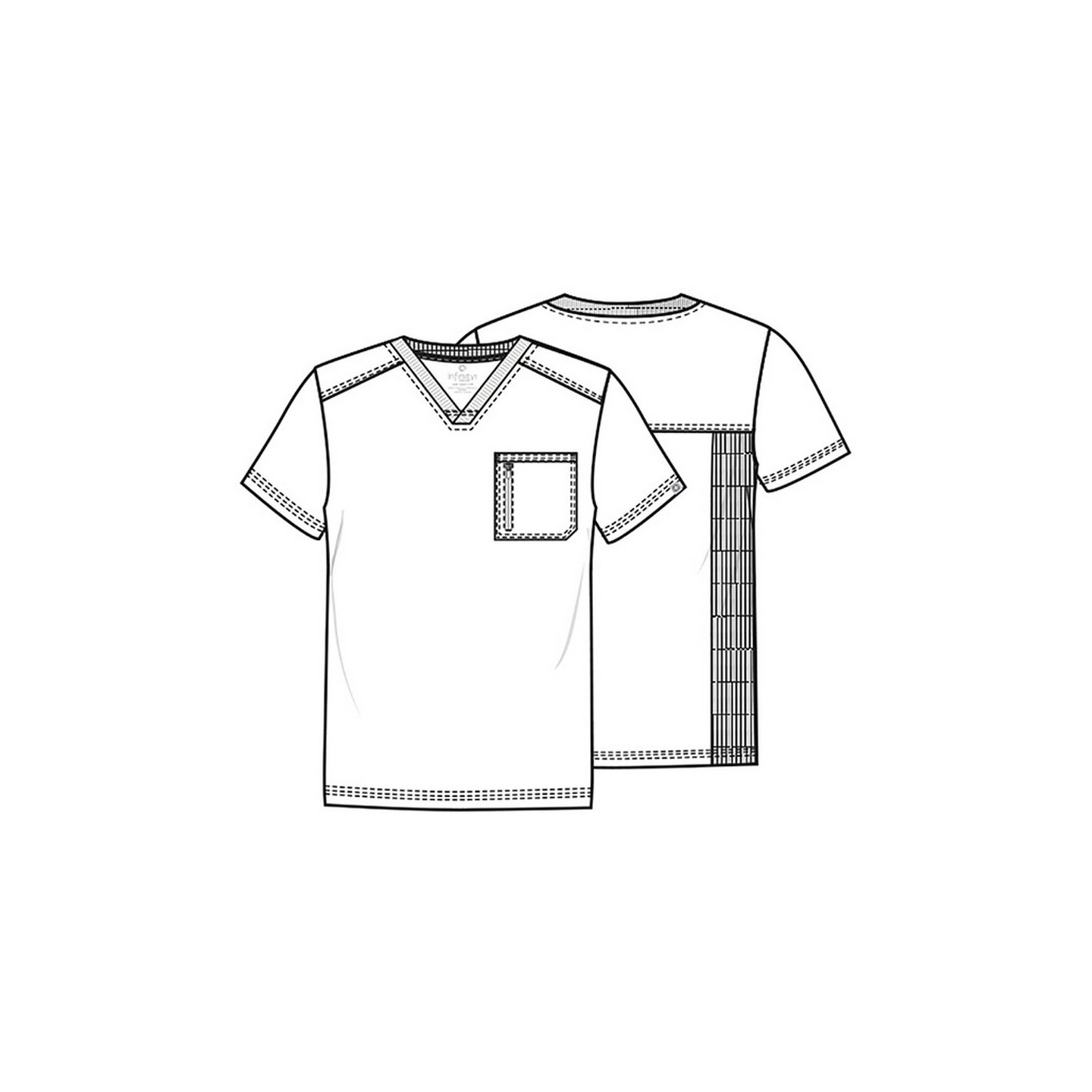 Men's Tuckable V-Neck Top - Cherokee Infinity - Antimicrobial