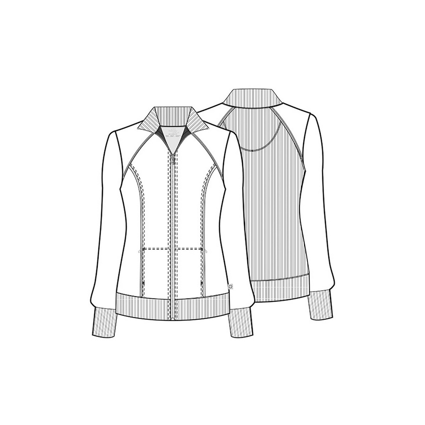 Zip Front Jacket - Cherokee Infinity - Antimicrobial