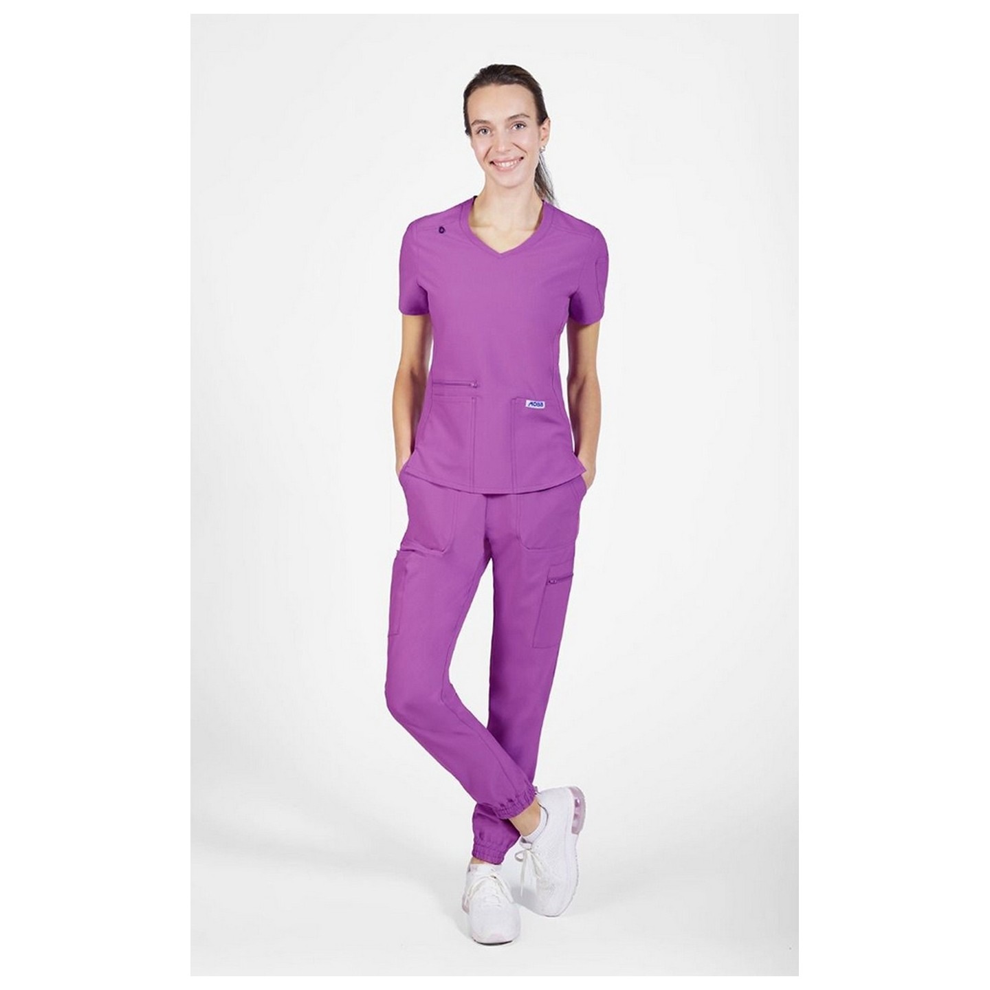 T8030 The Angela Mobb Mentality Slim Fit V-Neck Top