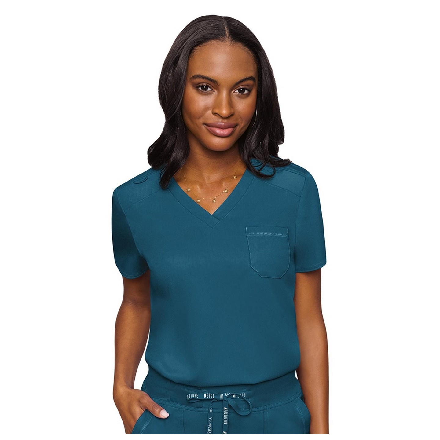 7448 Med Couture Touch Chest Pocket Top