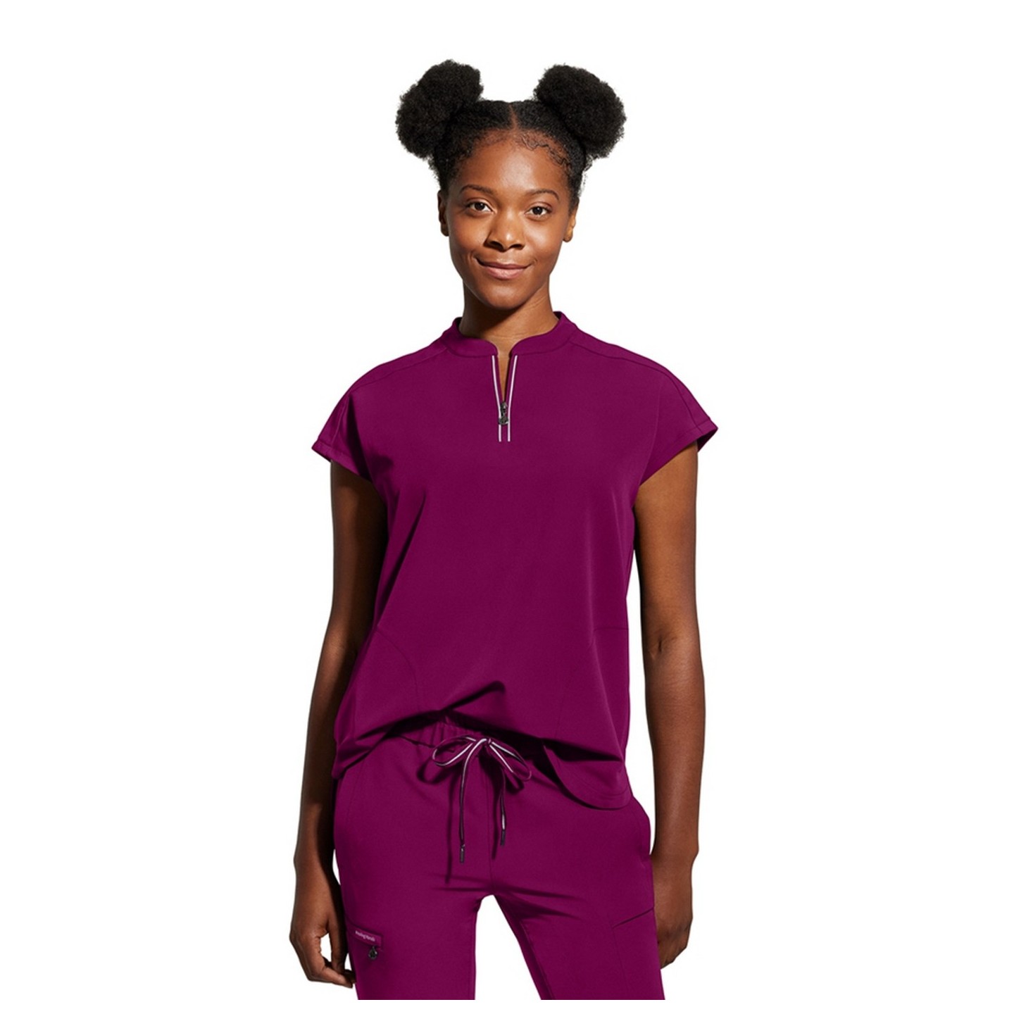 2286 Healing Hands HH360 Sandy Mandarin Collar Top