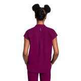 2286 Healing Hands HH360 Sandy Mandarin Collar Top