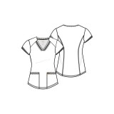 CK840 V-Neck Top in Black - Cherokee Form