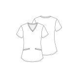 *FINAL SALE CK637 V-Neck Print Top in Science Friends - Cherokee Prints