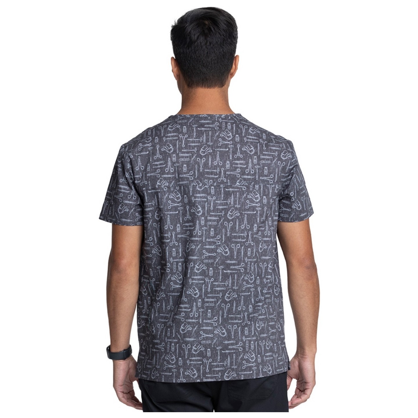 *VENTE FINALE CK691 Cherokee - Top unisexe à col en V imprimé - Instumental Helpers